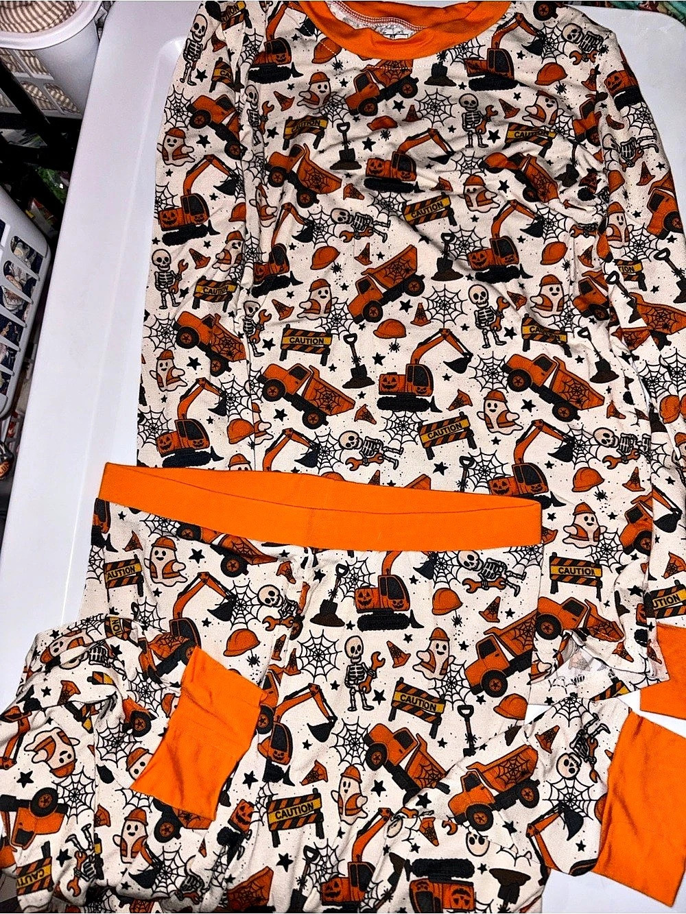 Halloween Construction Theme Pajama Set Size 6T New without tags